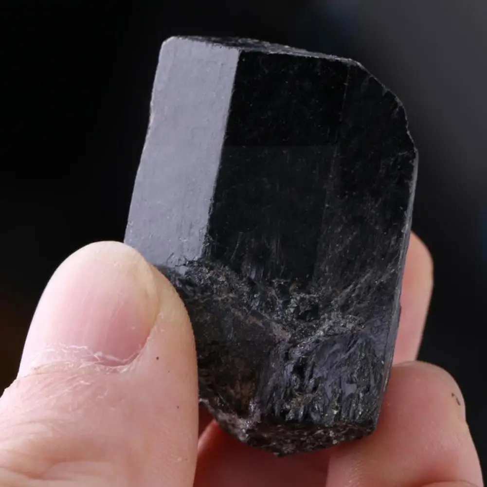 

Black Tourmaline Rough Stones Mineral Specimen Chakra Crystals Metaphysical Columnar Air Purification For Healing Stone N2M5