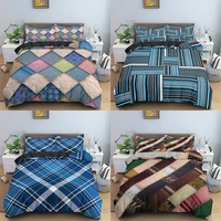 3d striped pattern bedding sets duvet cover set twinqueenking size bed room for kids beding comforter cover
