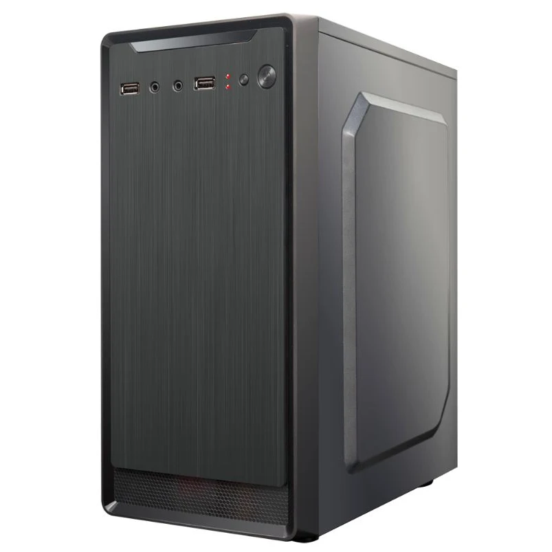 Корпус для компьютера NJoy Daytech CSMN-M0000CA-CQ01A mATX iATX без БП 2 x USB 2.0 Audio CPU 140 мм no fan окна black |