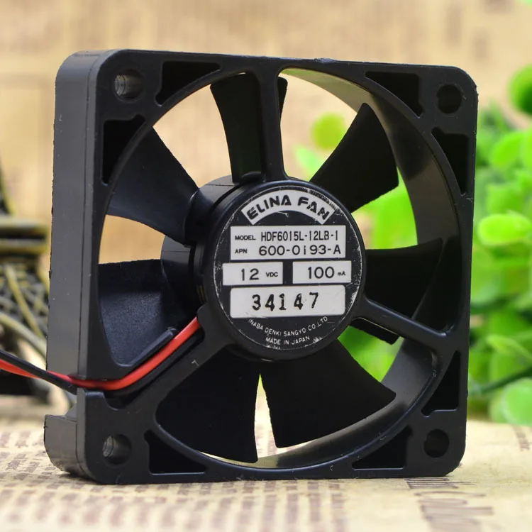 

New original HDF6015L-12LB-1 6cm 12V 100mA 600-0193-A cooling fan