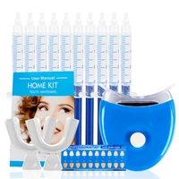 oral hygiene dental instrument miracle teeth whitener cleaner snow teeth whitening peroxide gel and led light kit