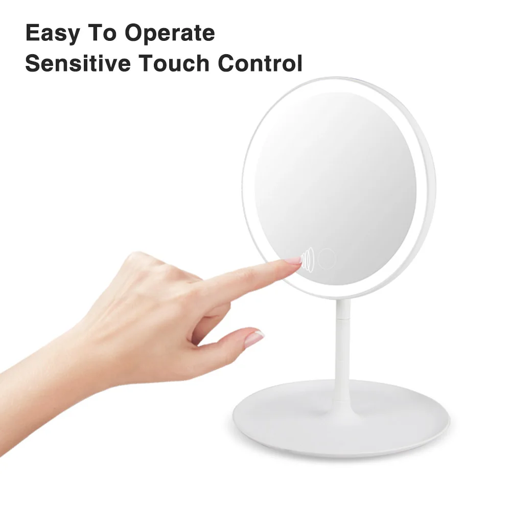 Светодиодный макияж зеркало со съемной/База хранения естественный белый