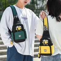 pokemon shoulder bag men women go sling chest pack canvas sports pikachu teens crossbody handbags chest belt waist pack