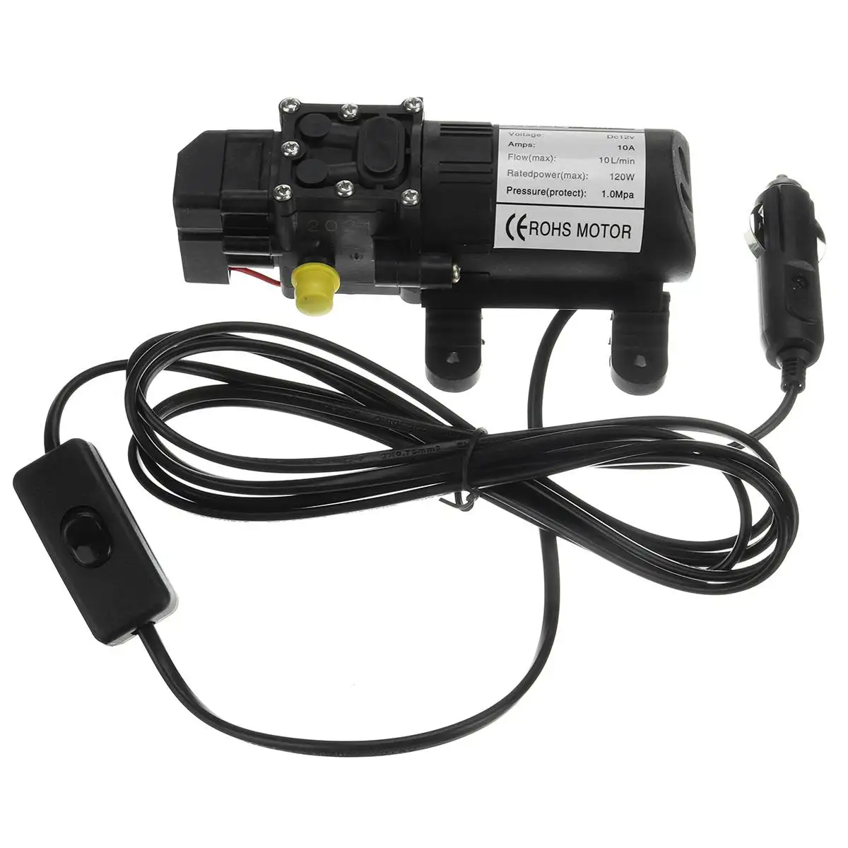 Цена Электрический пистолет для мойки автомобиля, насадка для мойки высокого давления, 12 В, для ухода за автомобилем, портативная Автомойка с рас...