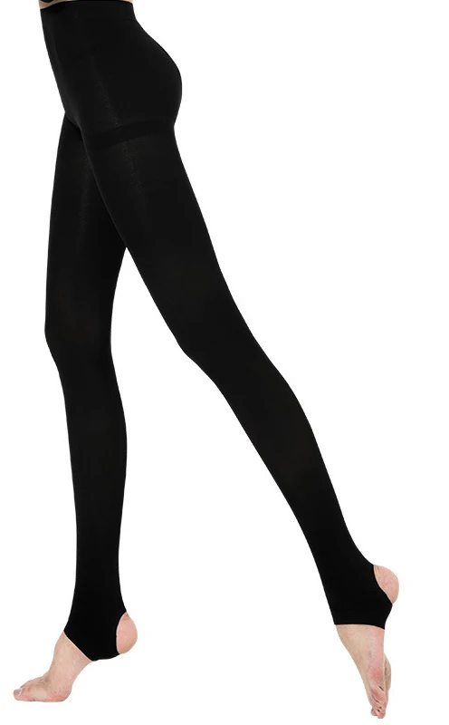 Black Footless 680D Базовые Женские колготки однотонные Осенние Зимние Теплые Натуральные телесные бархатные колготки с высокой эластичной талией теплые эластичные тонкие чулки - Цвет: Black Footless