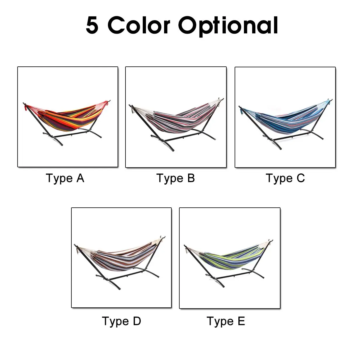 

Heavy Duty Hammock Stand 200KG Load 2 Adults Double Hammock Set Quilted hammock Swing Hanging Chair Furniture with Carrying Case