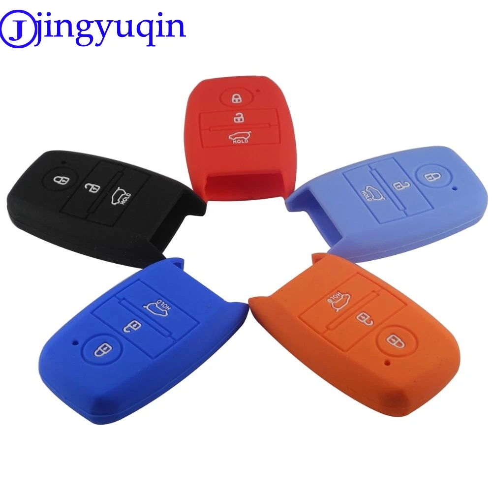 jingyuqin 3 Buttons Silicone Remote Flip Car Styling Key Cover Case For Kia Rio Sorento Cerato K3 Forte Rio5 Optima Smart|remote silicone|smart key