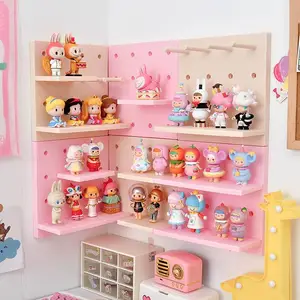 girls bedroom pink cute shelf free combination wall storage rack blind box garage kits organizer toy living room wall shelves free global shipping