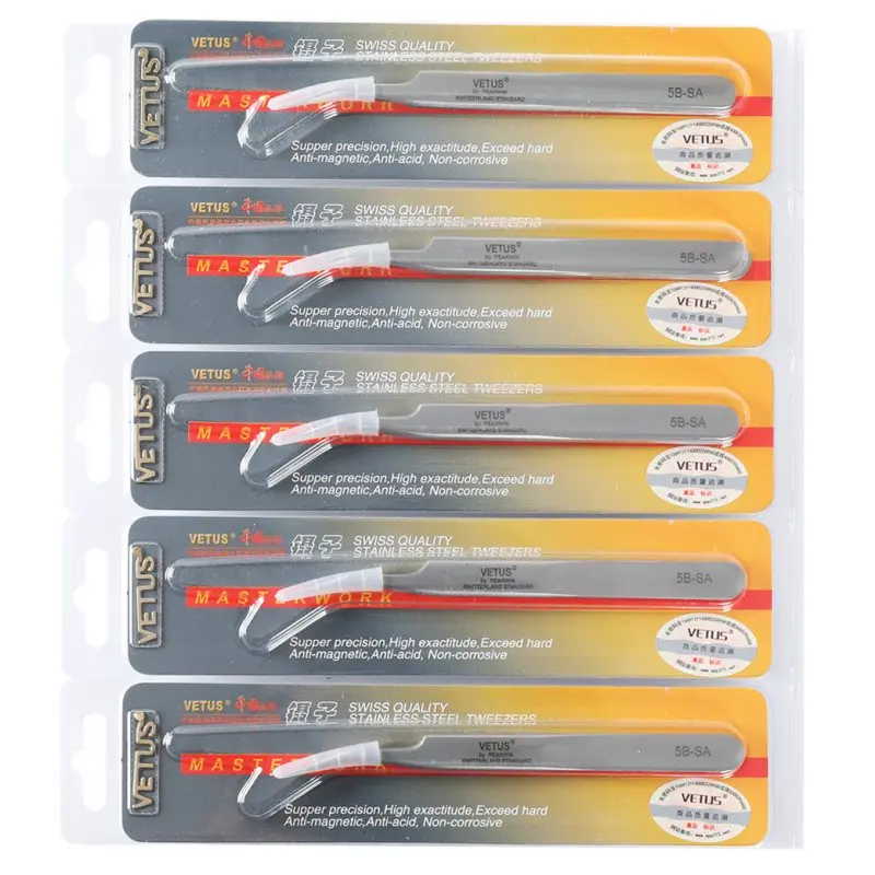 

10pcs/Lot Eyelash Tweezers Vetus 3D/6D Volume Eyelash Extension False Eyelash Tweezers