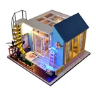 Миниатюрный Кукольный 3d-домик сделай сам с мебелью, Миниатюрная игрушка для комнаты, светодиодная подсветка, подарок на день рождения, рождественский подарок для детей и взрослых