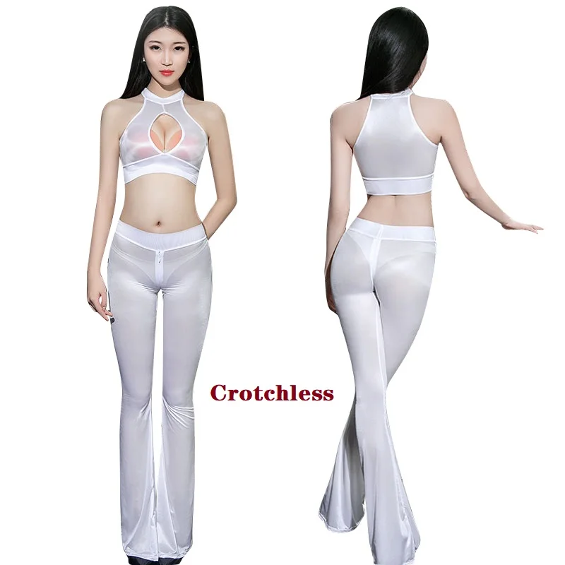 Женский комбинезон с открытой промежностью эластичный сексуальный эротические