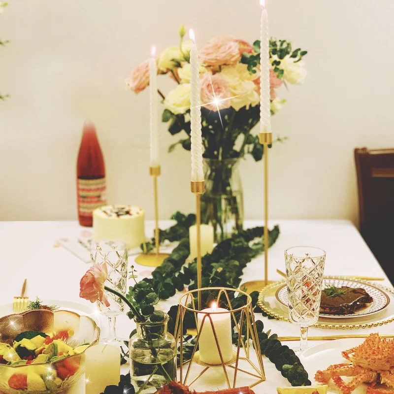 Золотой свадебный подсвечник форма роскошный Европейский современный домашний