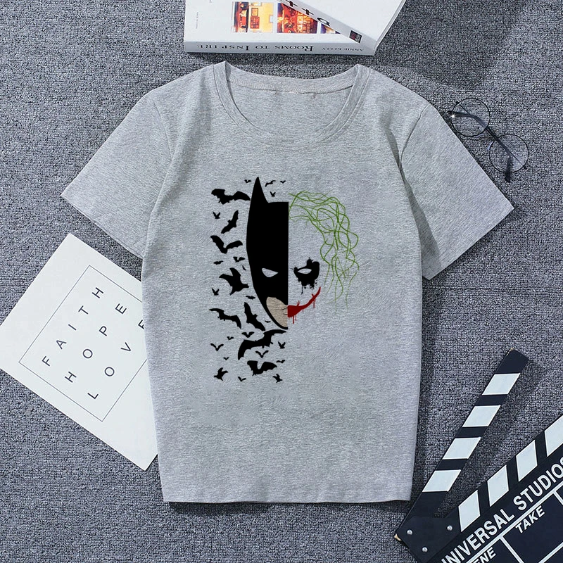 70934 Футболка с принтом серая Повседневная Уличная мода футболки |