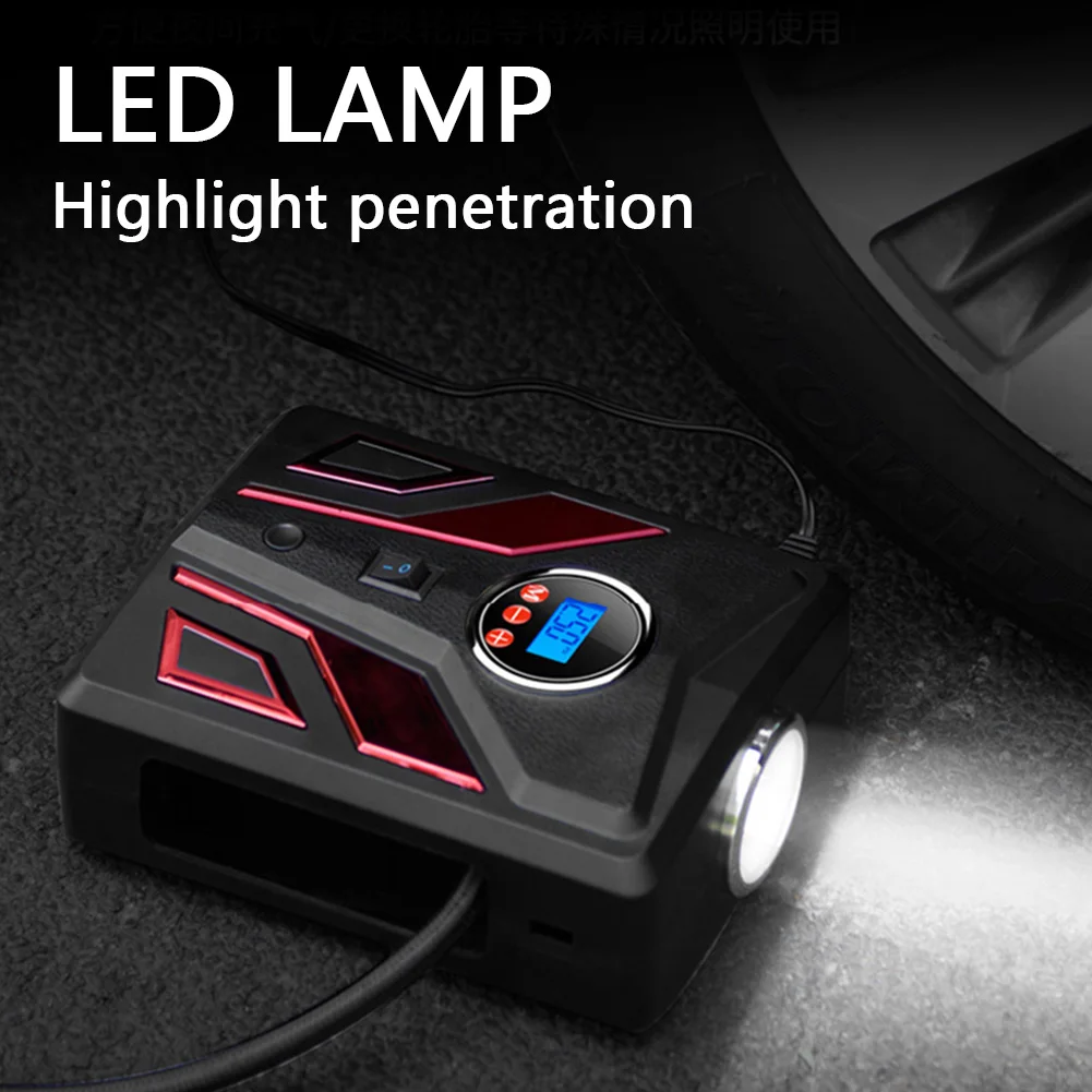 

Portable Car Air Compressor DC 12V Motorcycle Tire Inflator Pump with LED Light Car Motorcycle LED Light Repair Tools