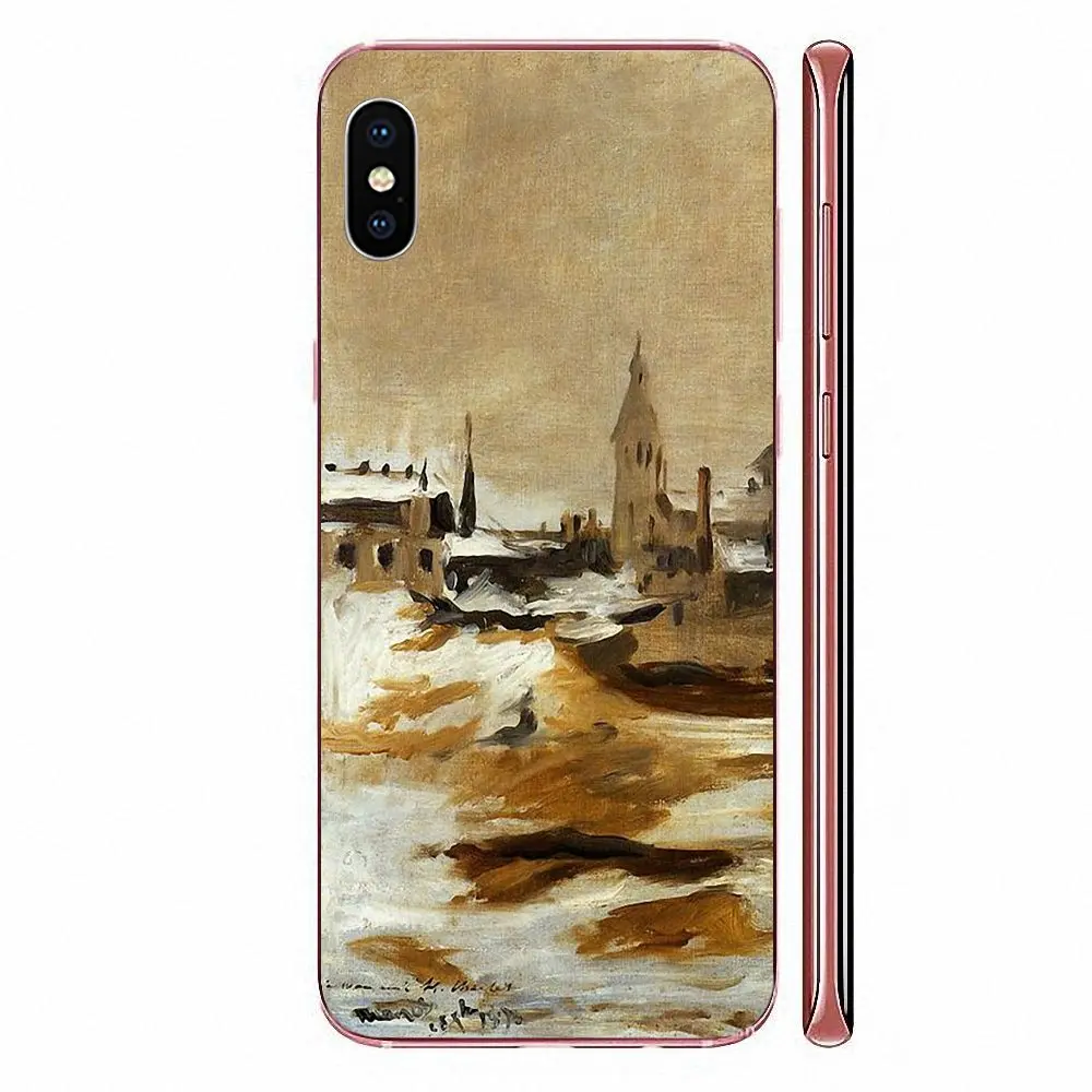Классическое искусство на Клоде Моне Зимний снег для Samsung Galaxy J1 J3 J4 J5 J6 J7 A10 A20 A20E A3