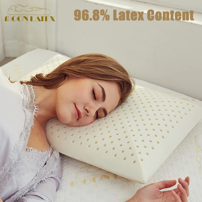 100 Натуральная латексная подушка Moonlatex из Таиланда домашняя для шеи и позвонков