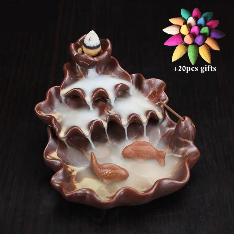 Новый мужланов обратного Ладан горелки Керамика дерьмо рыбы для плавания из