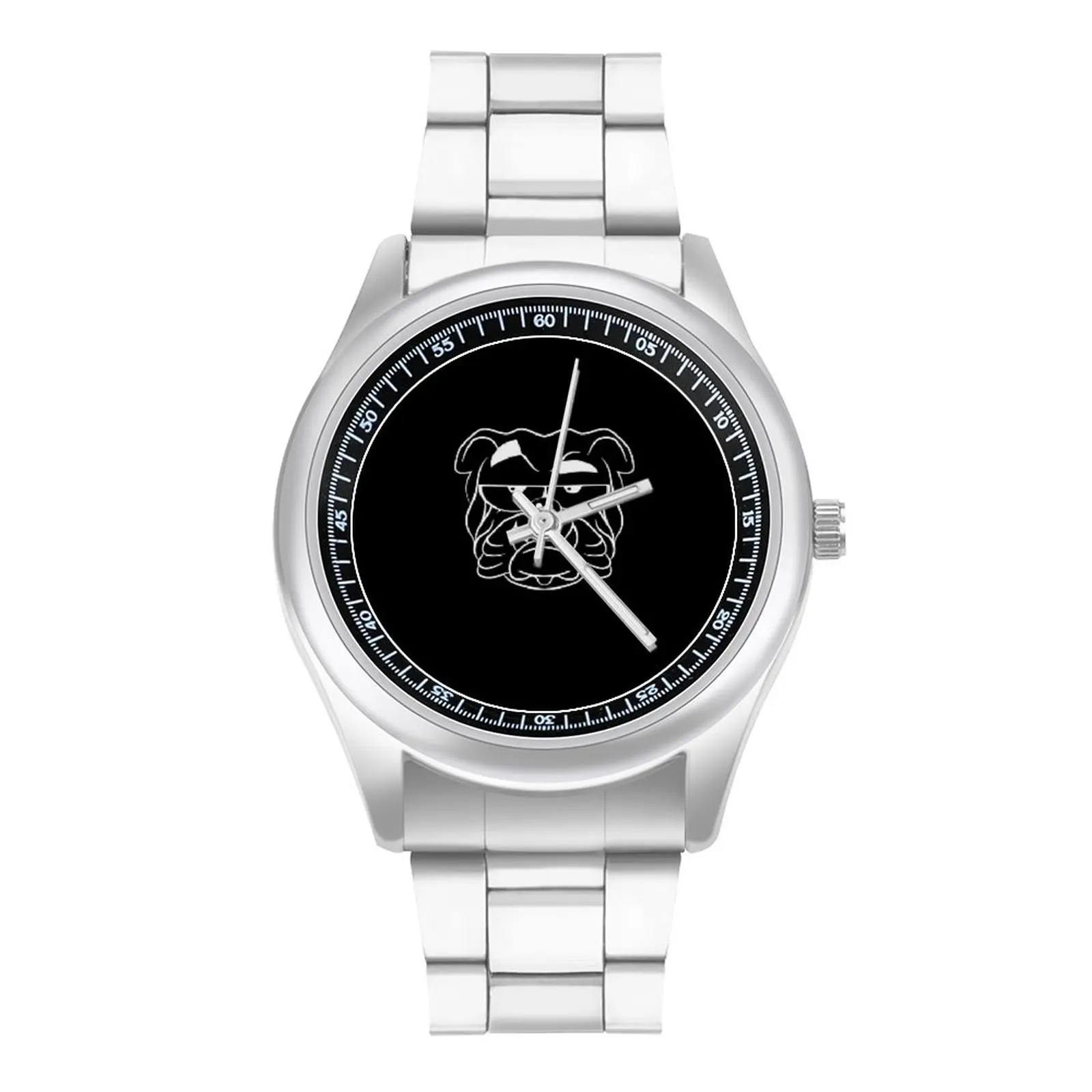 Часы наручные женские кварцевые в эстетическом стиле с изображением английского бульдога