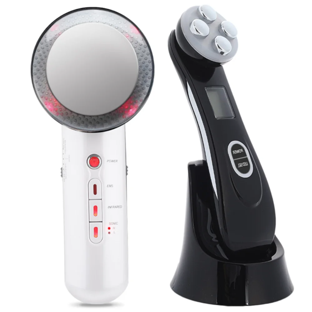 

Mesotherapy Electroporation RF Radio Frequency Face Massager+Ultrasound Cavitation EMS Body Slimming Massager Fat Burner Machine