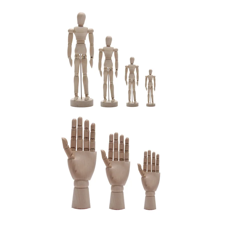 

Fine Wooden Movable Joint Wooden Ornaments Hand Model Hand Puppet Hand Puppet Wood Joints Person