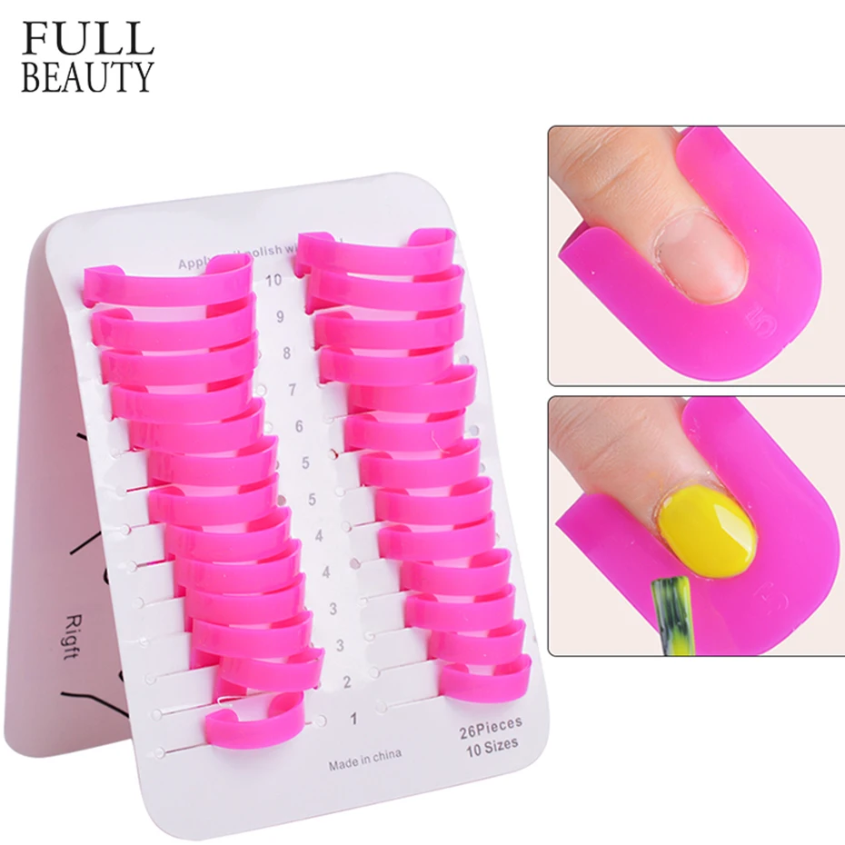 26 шт. розовый и красный лак для ногтей защиты от затопления пластиковый шаблон