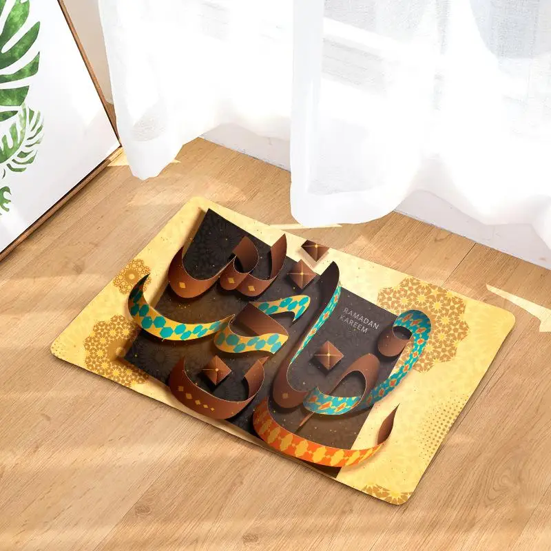 Винтажный коврик для ванной в стиле бохо пола полиэстер влагопоглощающий