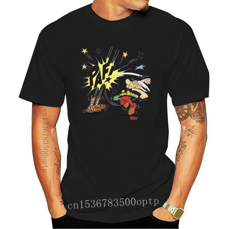 

New Asterix T Shirt Paf 100 Official Classic Cartoon Obelix