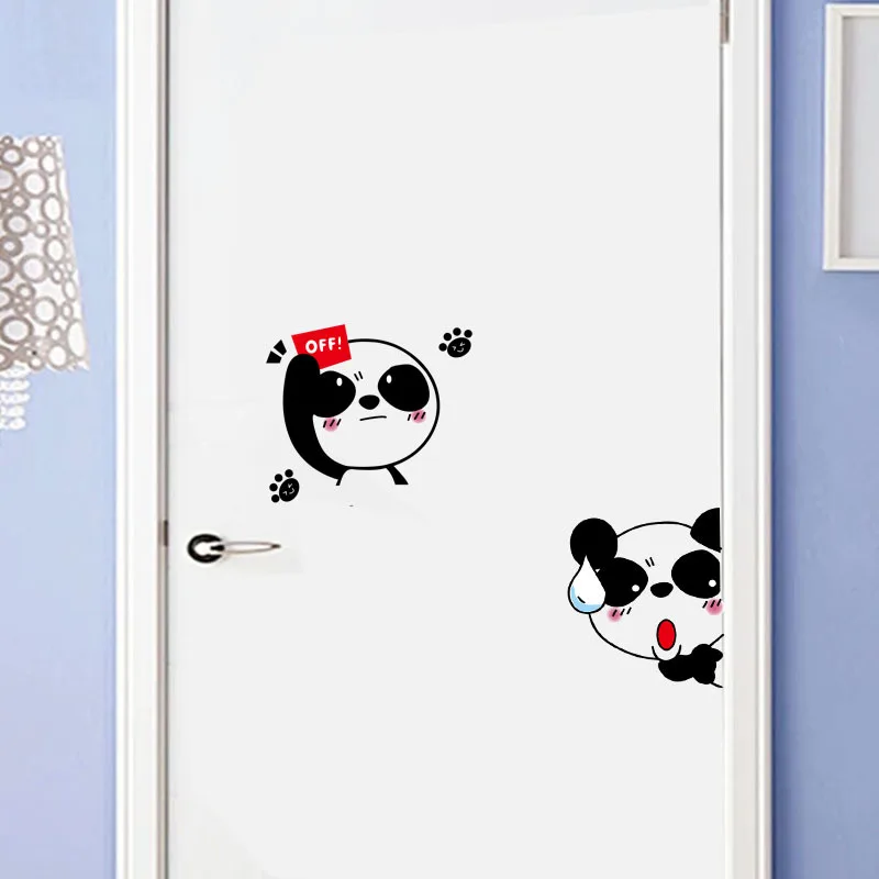 Симпатичные кошки и собаки панда DIY наклейки на выключатель украшения дома стену