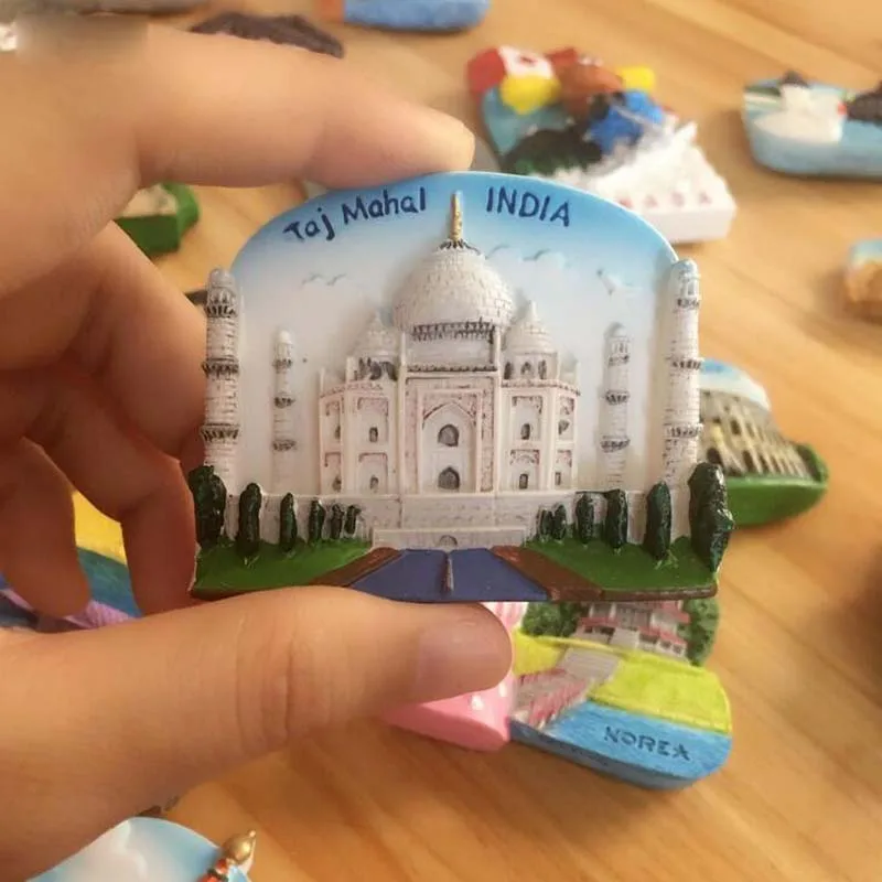 Индия 1 шт. искусственный Тадж Махал ароматерапия холодный фарфор 3D магниты на