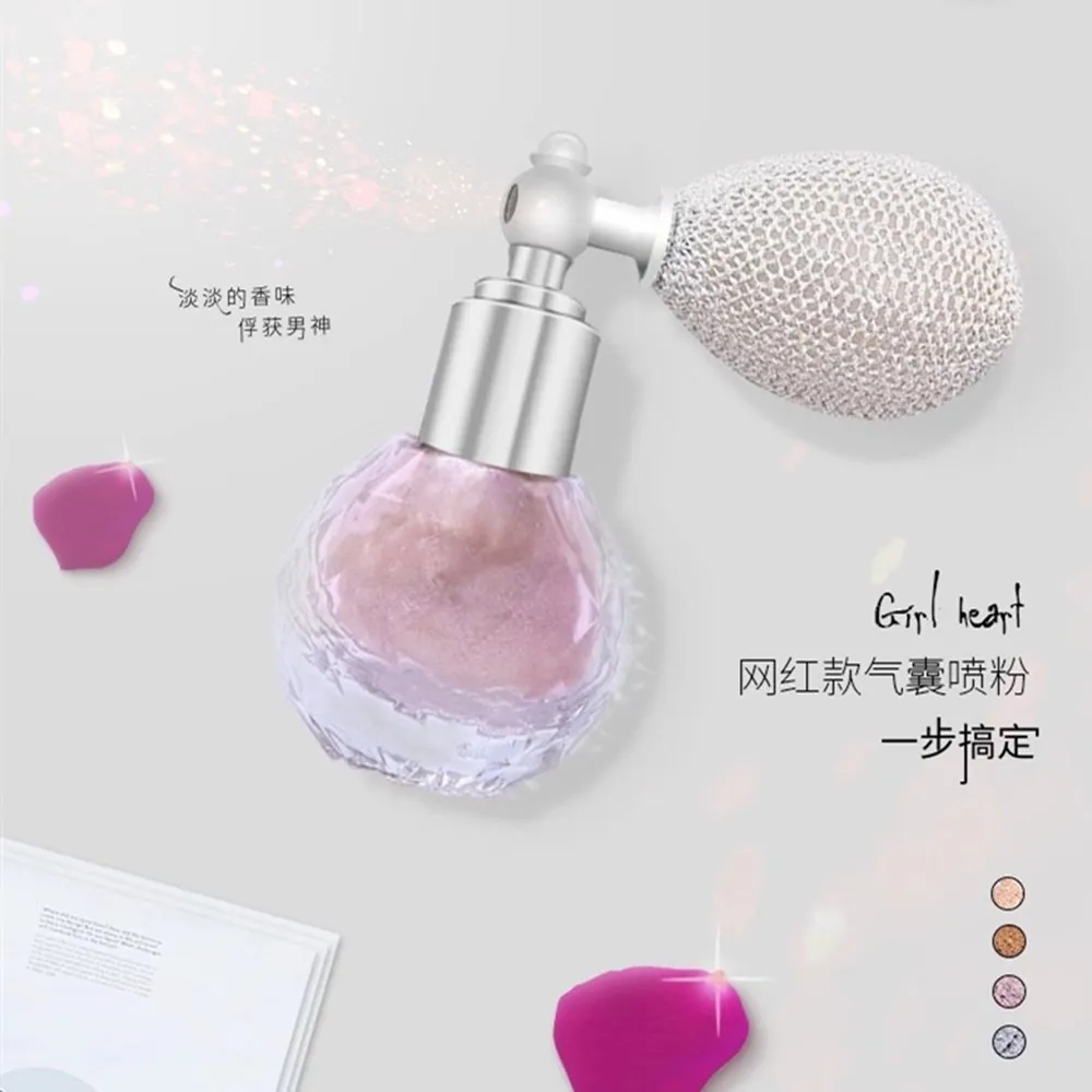 Инструменты для макияжа спрей лица и тела блестящая воздушная сумка пудра тени