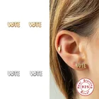 Женские серьги-гвоздики из серебра 925 пробы с пряжкой