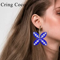 cring coco woman acrylic dangle earrings 2021 trend new fashion pink earring woman big hoop earrings for women unusual earings