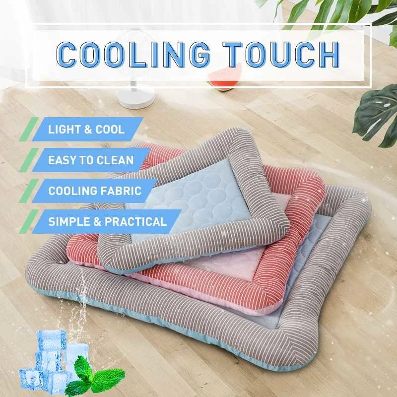 

Summer Cool Feeling Dog bed Fashion Dog mat Breathable Household Pet Sofa For Medium And Large Dogs Products Puppies Cat Mat