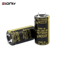2pcs 6pcs 10000uf 25v 22x30mm 10000uf 25v 22x40mm jccon horn black gold audio amplifier filter aluminum electrolytic capacitors