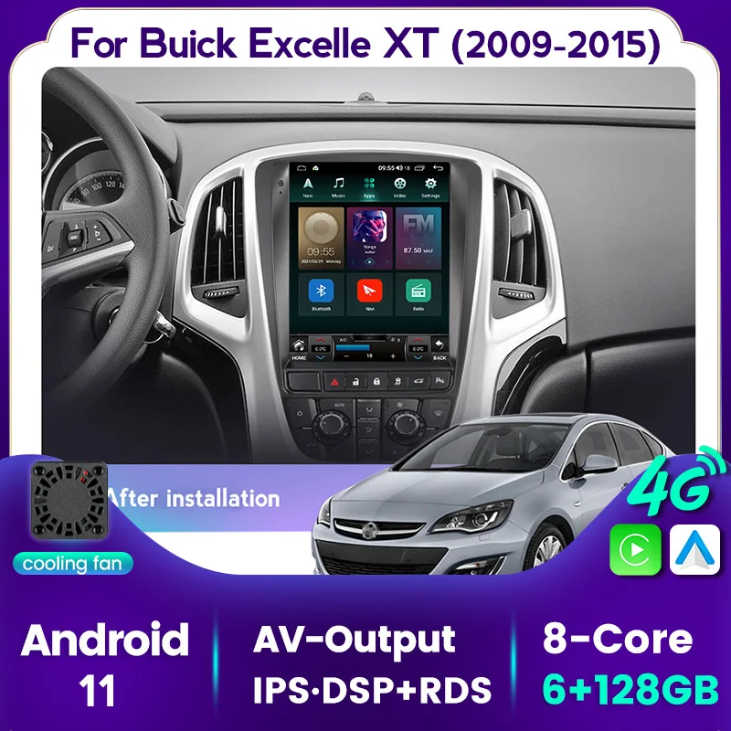 Автомагнитола для Opel Astra J 6 + 128 ГБ Android 11 2009 2015 гг. мультимедийный видеоплеер с