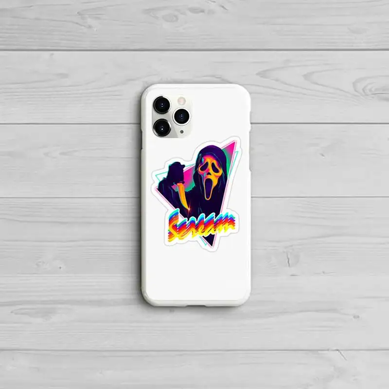 

horror Ghostface Scream Phone Case Candy Color White for iPhone 11 pro XS MAX 8 7 6 6S Plus X 5S SE 2020 XR