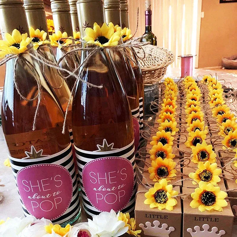 

50pcs 4.5cm Multicolor Daisy Flower Head Mini Silk Sunflower Artificial Flower For Home Wedding Decor DIY Wreath Headdress Craft