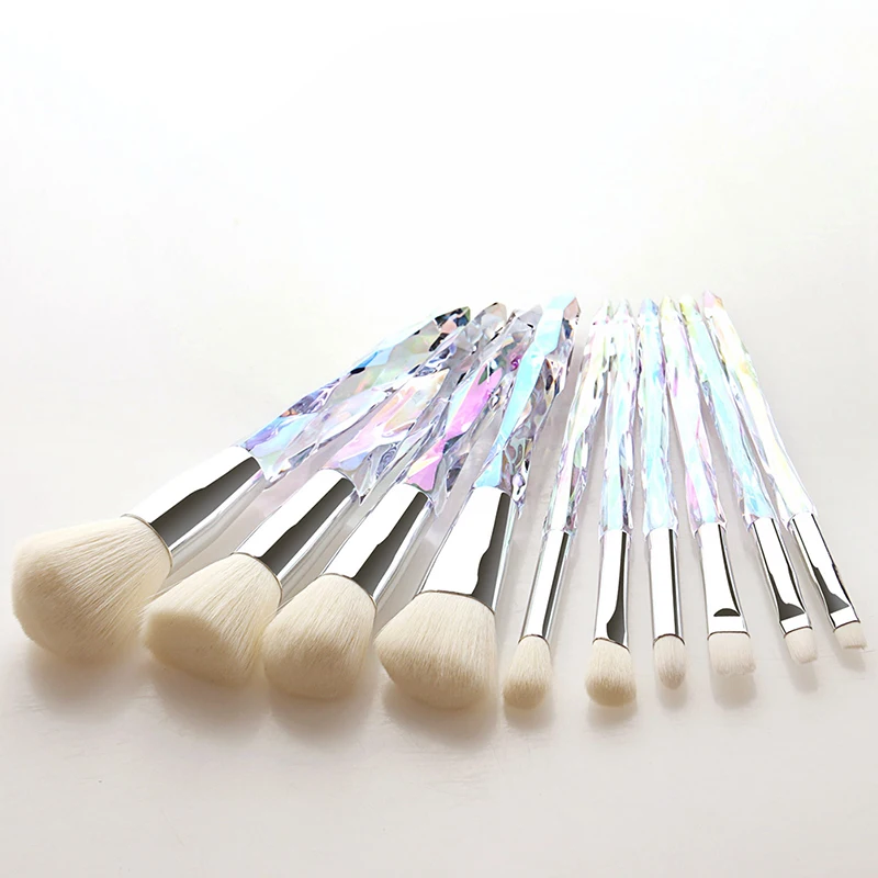 10Pcs Diamond Crystal Foundation Eyeshadow Eyebrow Cosmetic Makeup Brushes | Красота и здоровье