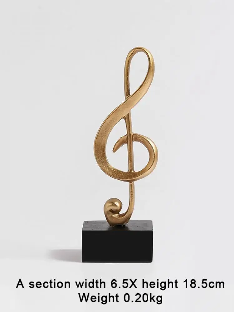 

3 Types Art Statuette Golden Musical Note Handicraft Home Decor Figurine Decorative Living Room Handicraft Living Room Desk Orna