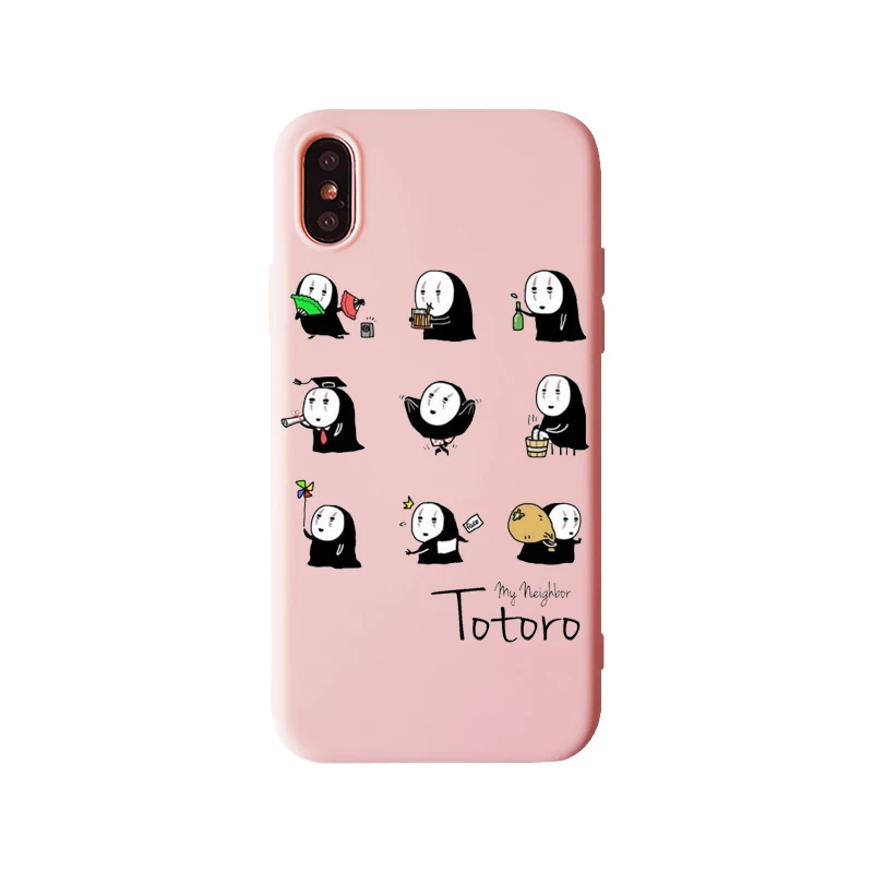 Симпатичные Мультяшные чехлы для телефонов Happy Totoro для iPhone 11 11Pro 6 6S 7 8 Plus Мягкий силиконовый чехол из ТПУ для iPhone x XS MAX XR