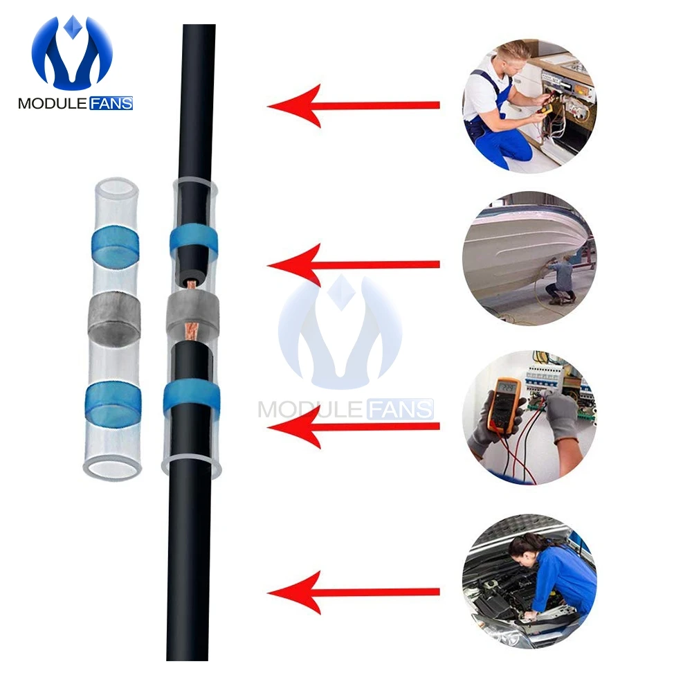 100 шт. Водонепроницаемый терм усадочная трубчатые втулки припой уплотнение с