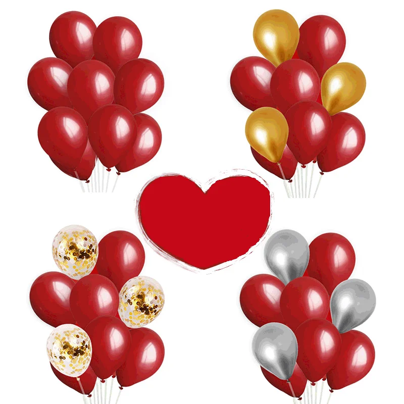 

10 дюймов красный гранат один Слои латексные воздушные шары на день рождения вечерние свадебные украшения Globos оптовая продажа