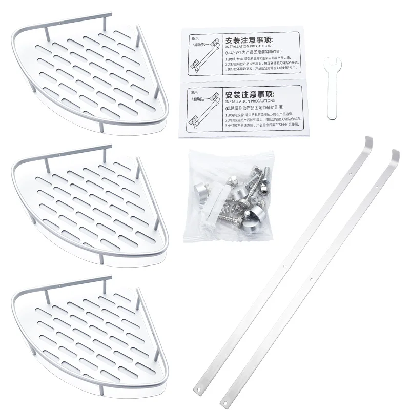 Пространства Алюминий Ванная комната полка без перфорации душевой Футляр Sheves