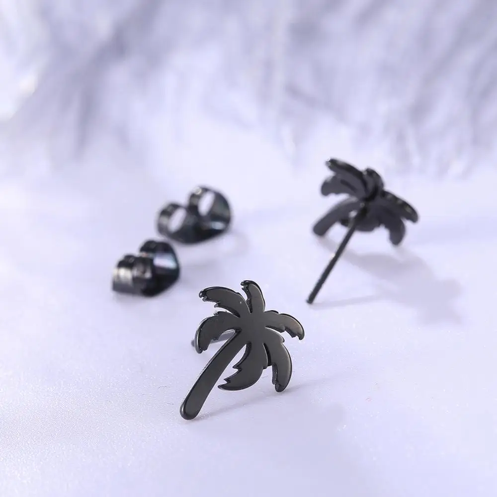 Женские серьги-гвоздики LIKGREAT серьги из нержавеющей стали в виде кленового листа