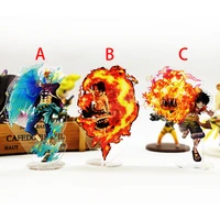 one piece battle luffy ace marco hf acrylic stand figure model plate holder cake topper anime japanese cool