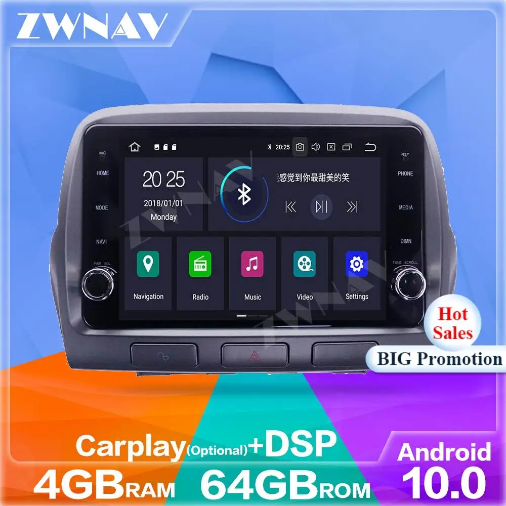 

Мультимедийный плеер DSP Carplay на Android с экраном диагональю 2014 дюйма для Chevrolet Camaro 2020-с GPS-Навигатором, головное устройство для автомагнитолы с р...