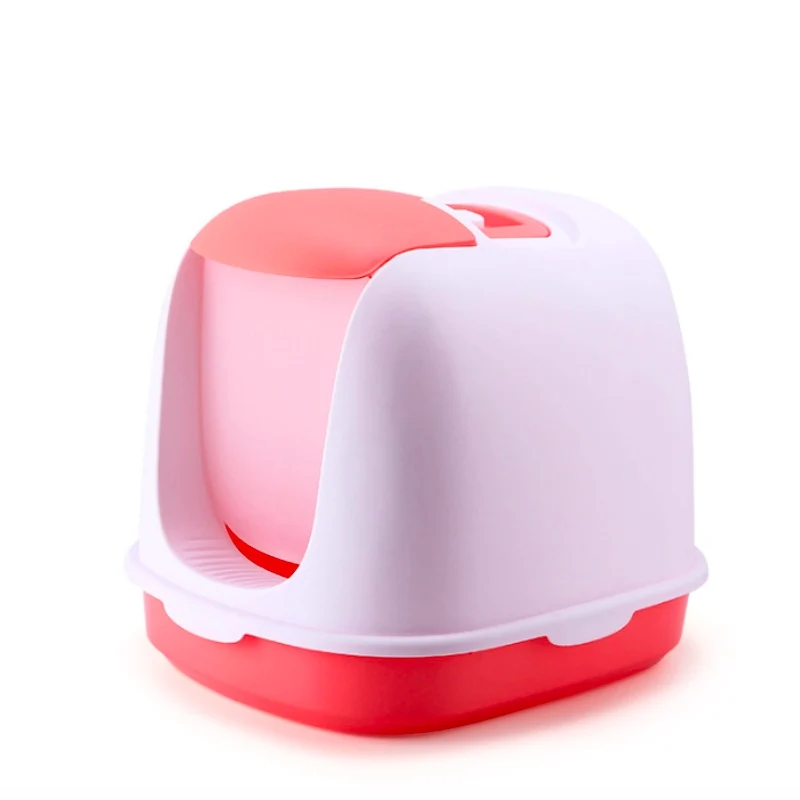 Туалет для домашних животных кошачий поднос кошек против брызг с ковшом чистый