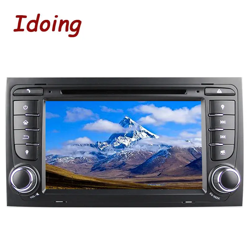 Автомобильный мультимедийный dvd плеер Idoing 2Din руль для Audi A4 Android 7 1 четырехъядерный