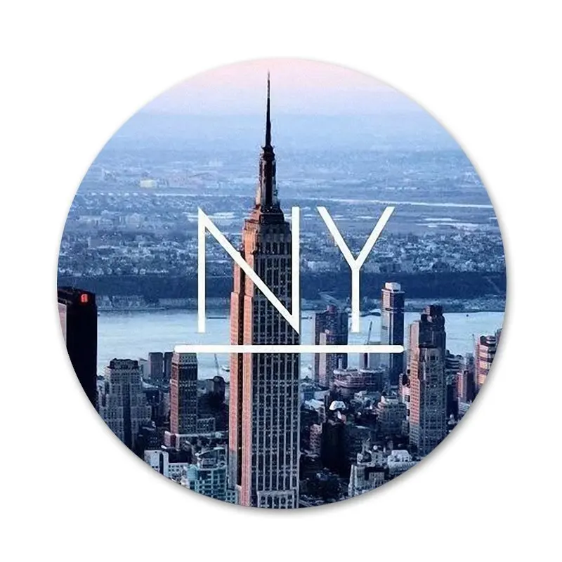 Значки Нью-Йорк значки металлические для украшения одежды и рюкзака 58 мм | Дом сад