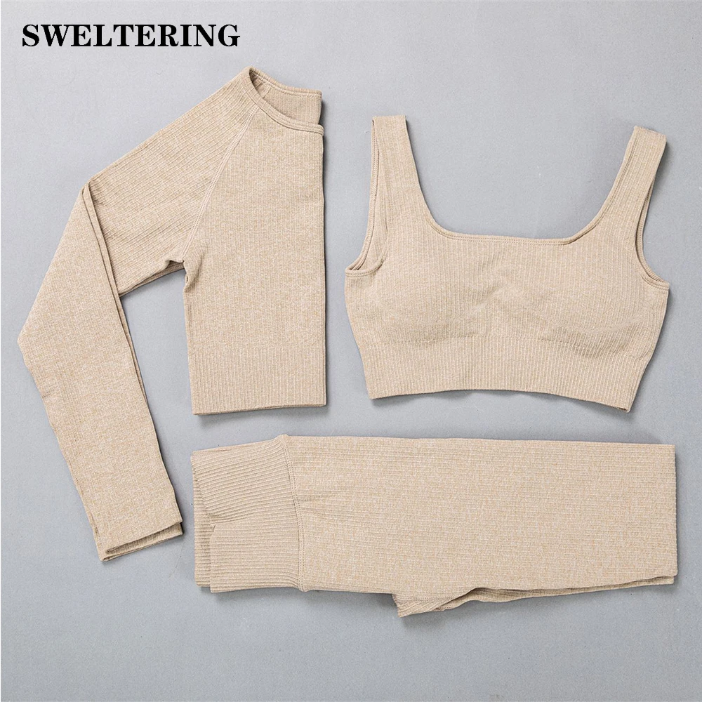 Комплект спортивной одежды для йоги женская одежда тренировок спортивная